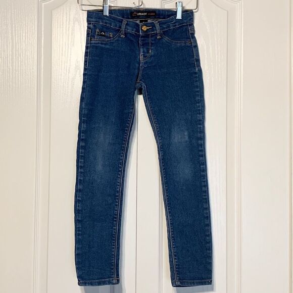 2/$15! Jordache Girls Regular Fit Blue Denim Stretch Skinny Jeggings 8 Medium - Picture 2 of 13